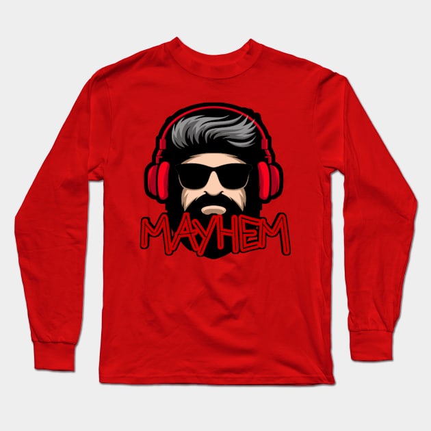 Mayhem logo Long Sleeve T-Shirt by Mayhem's Shorts Podcast